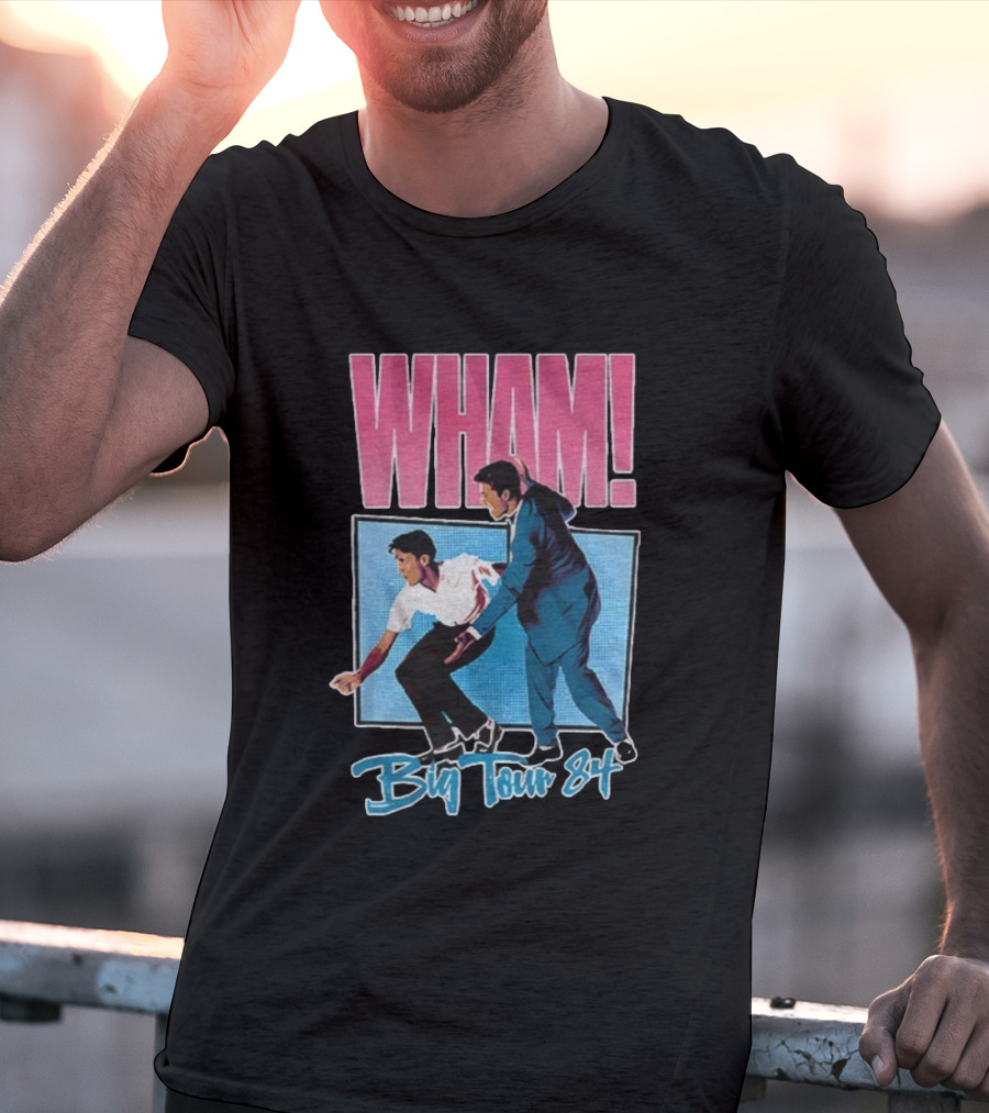 WHAM! Big Tour 84 Concert Singer Stage Action T-Shirt