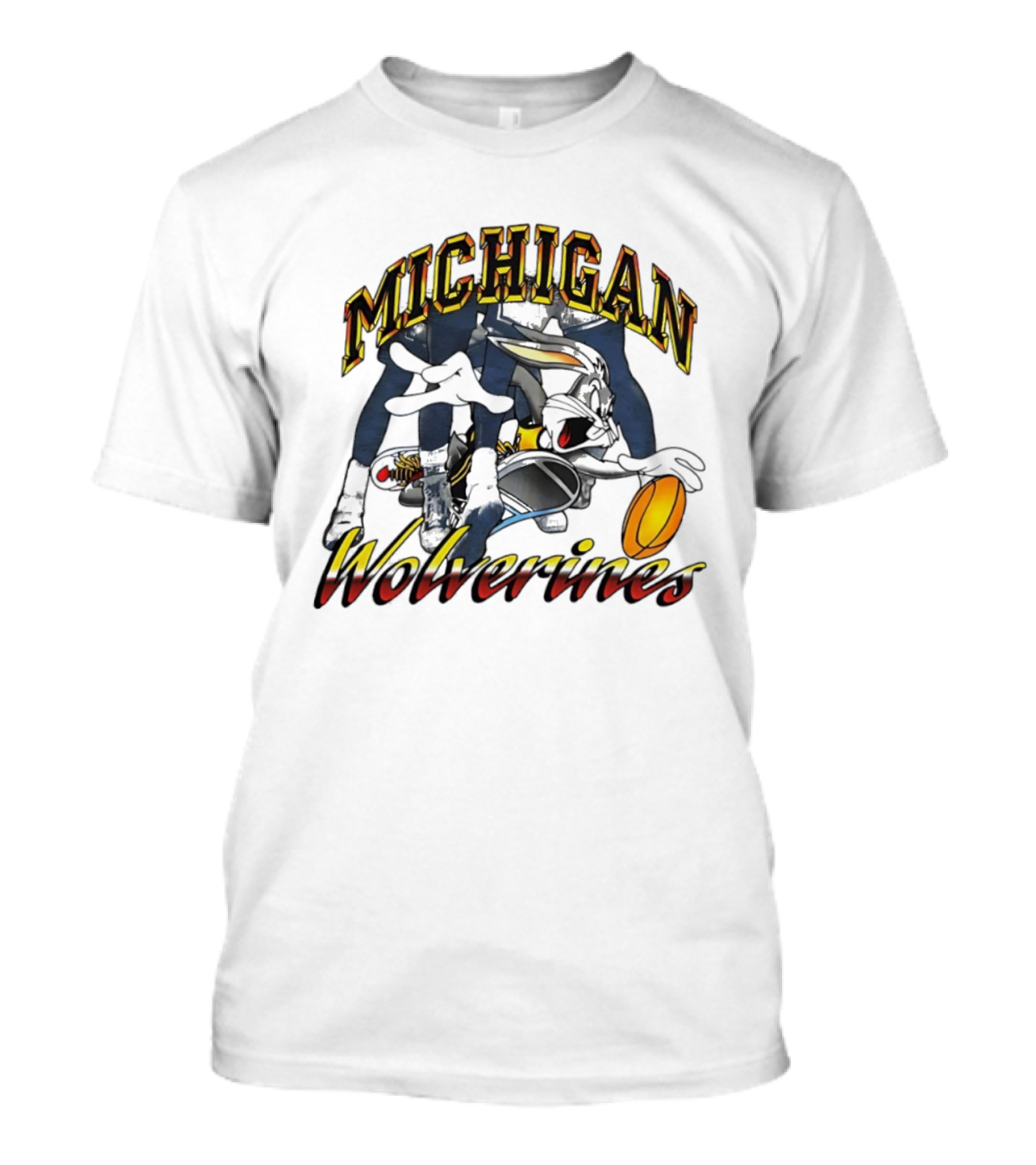 Bugs Bunny Michigan Wolverines Basketball Humor T-Shirt
