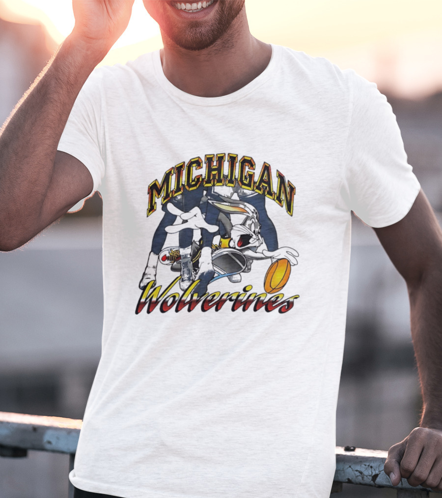 Bugs Bunny Michigan Wolverines Basketball Humor T-Shirt