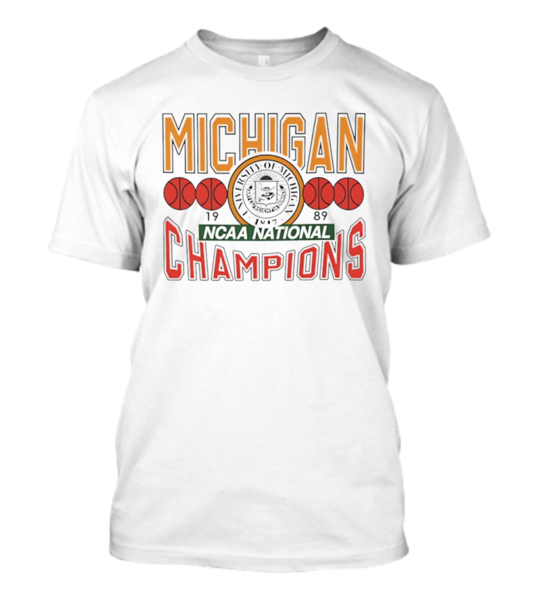 Michigan NCAA Basketball National Champions 1989 Logo T-Shirt