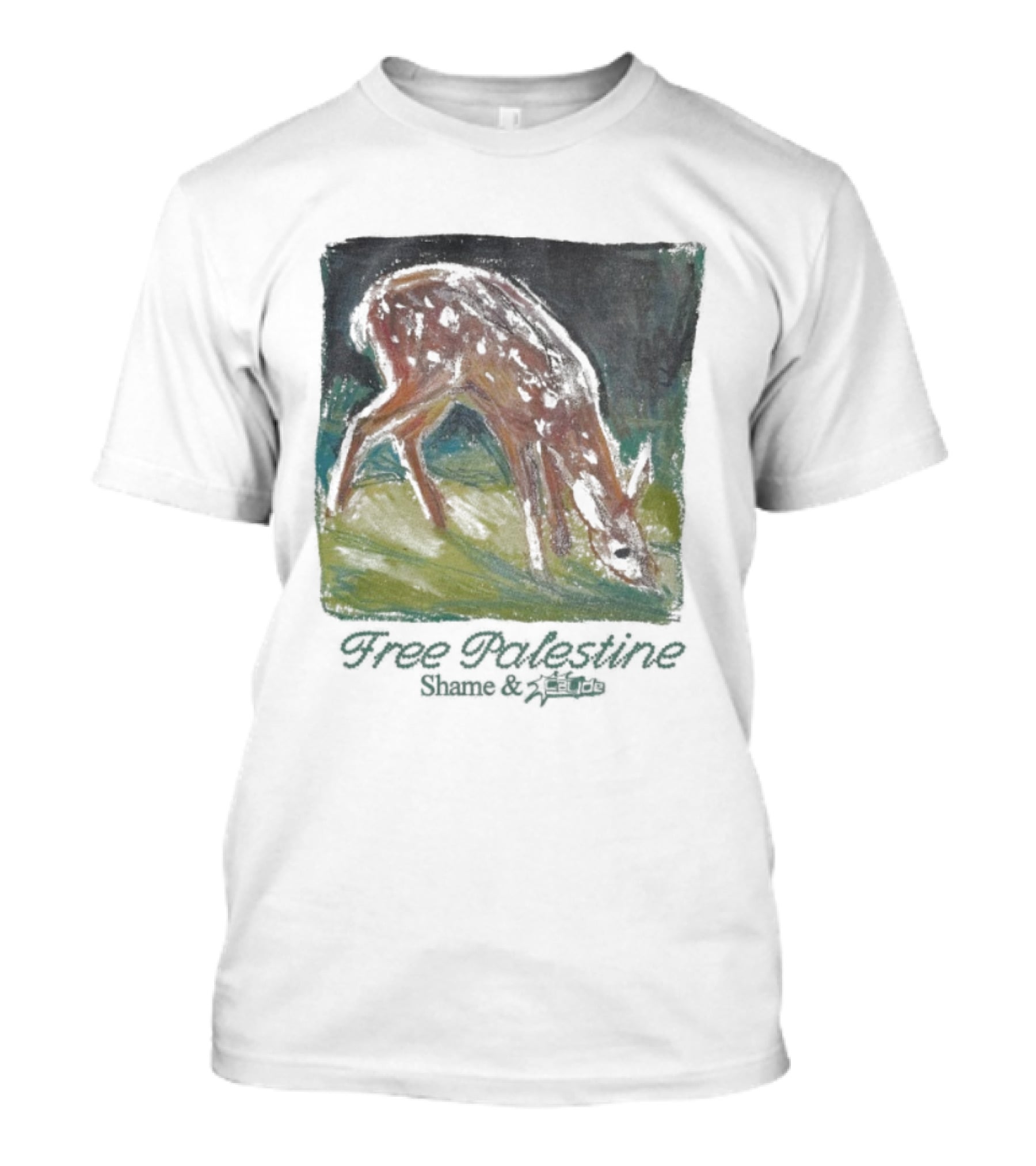 Free Palestine Shame Refugees Deer T-Shirt