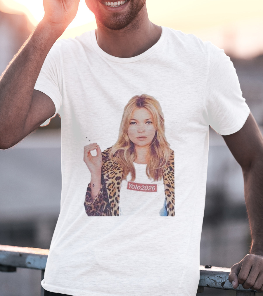 Shimmi Yolo 2026 Kate Moss Leopard Print Style T-Shirt