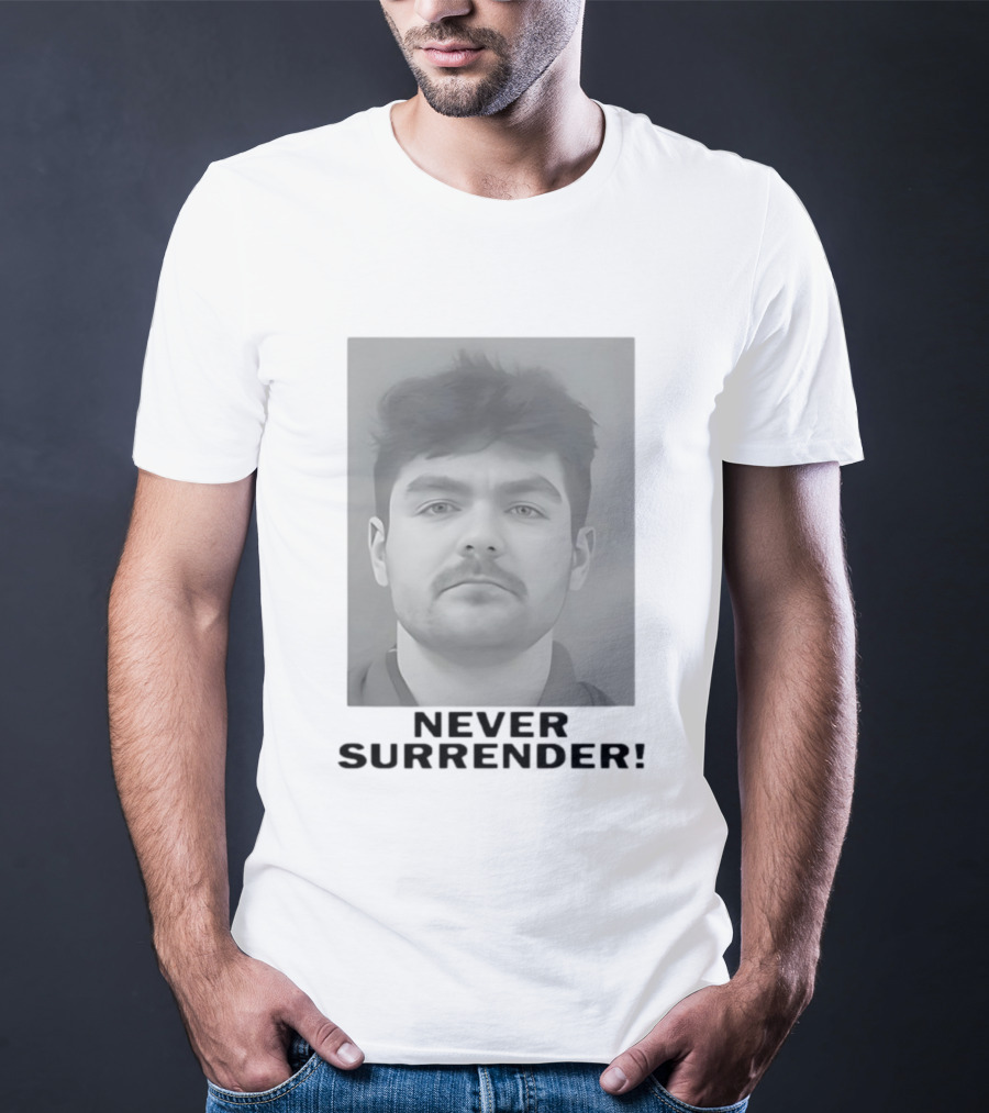 Never Surrender Nick Fuentes Photo T-Shirt