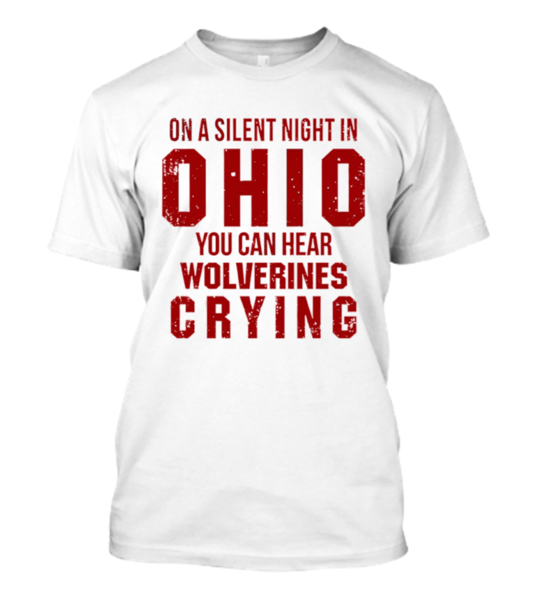 Ohio Silent Night Wolverines Crying T-Shirt