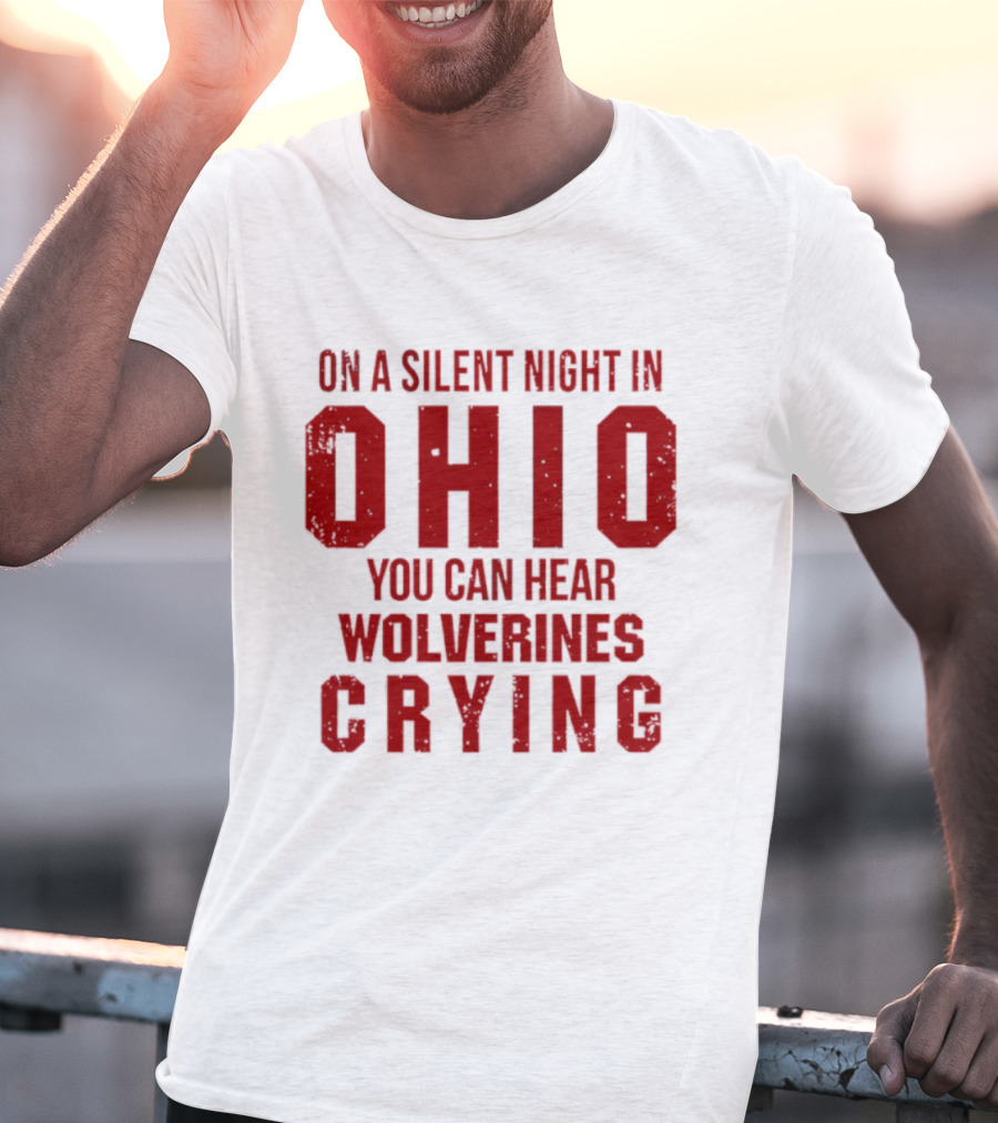 Ohio Silent Night Wolverines Crying T-Shirt