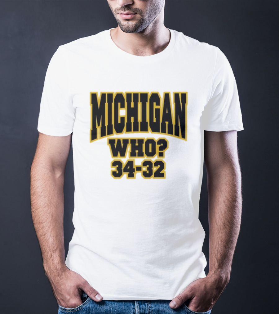 Michigan Who 34-32 T-Shirt