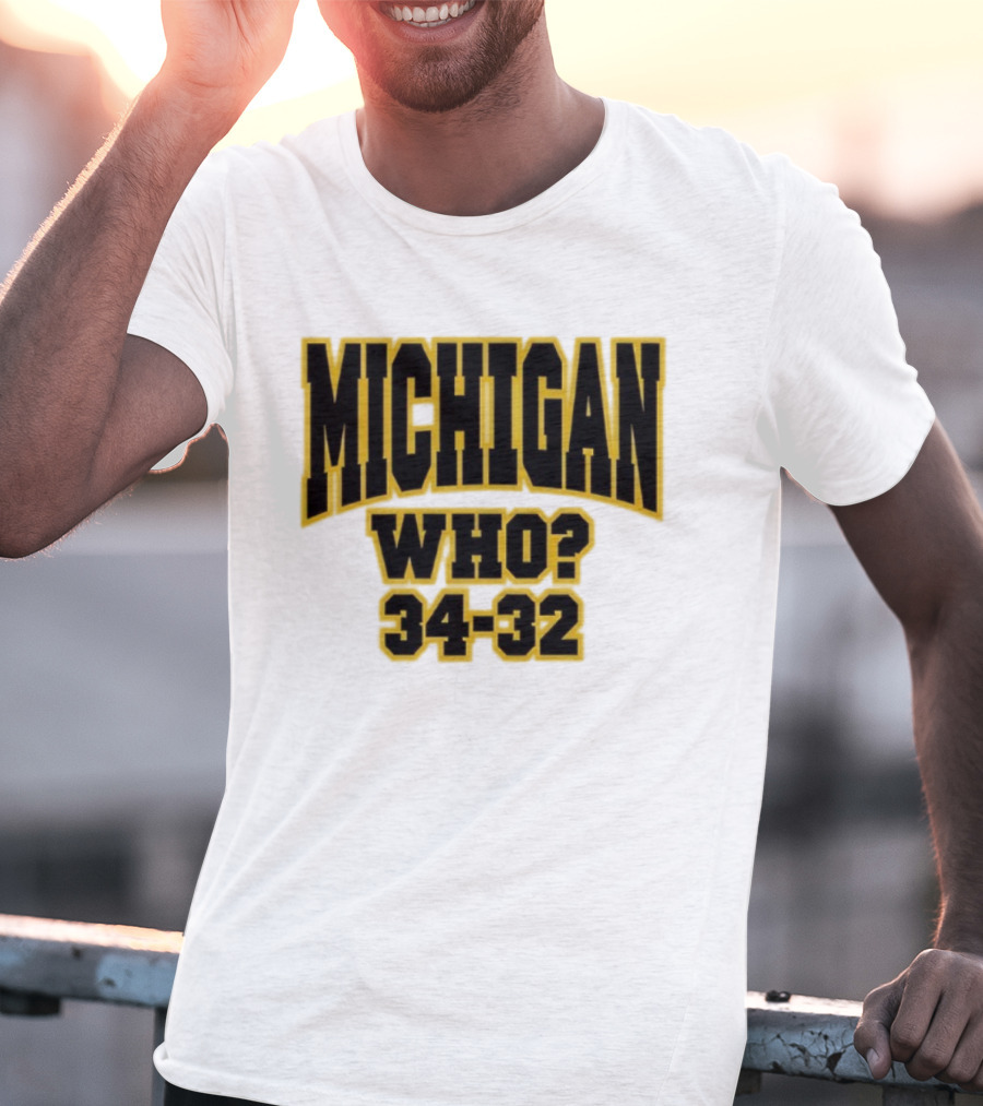 Michigan Who 34-32 T-Shirt