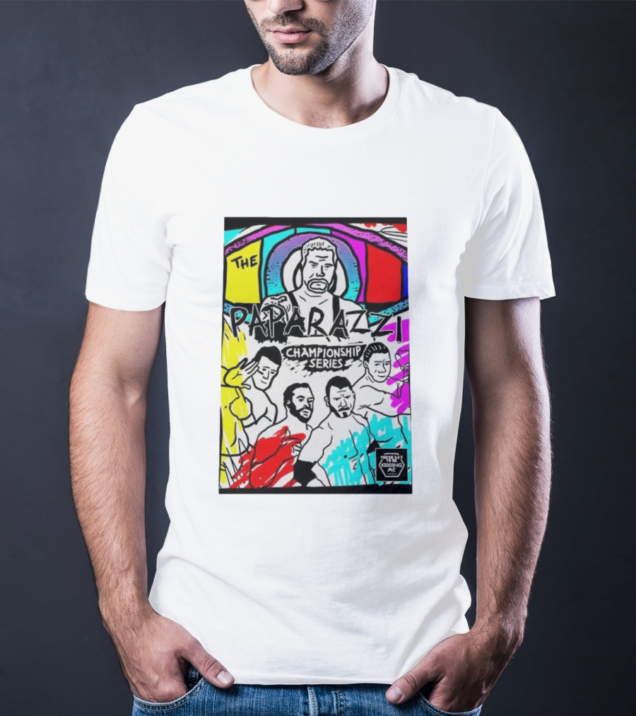 The Paparazzi Championship Series Vibrant Retro Wrestling Art T-Shirt