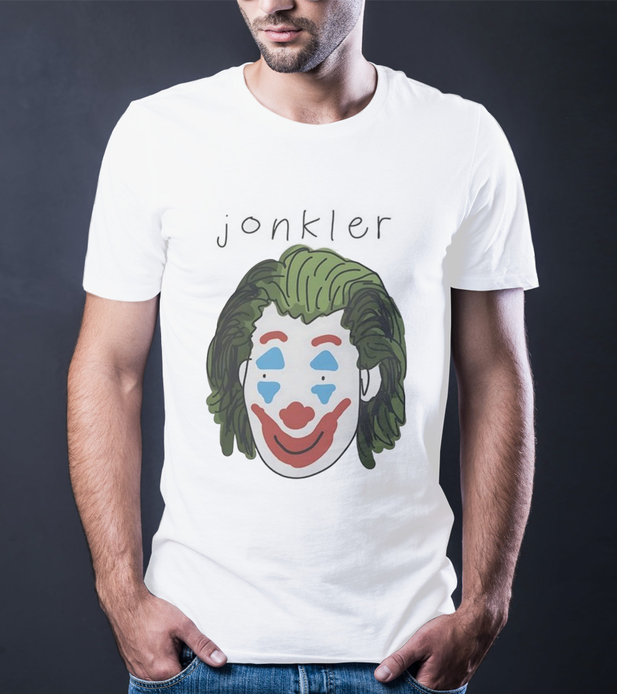 Jonkler Joker Face Green Hair Clown Makeup T-Shirt