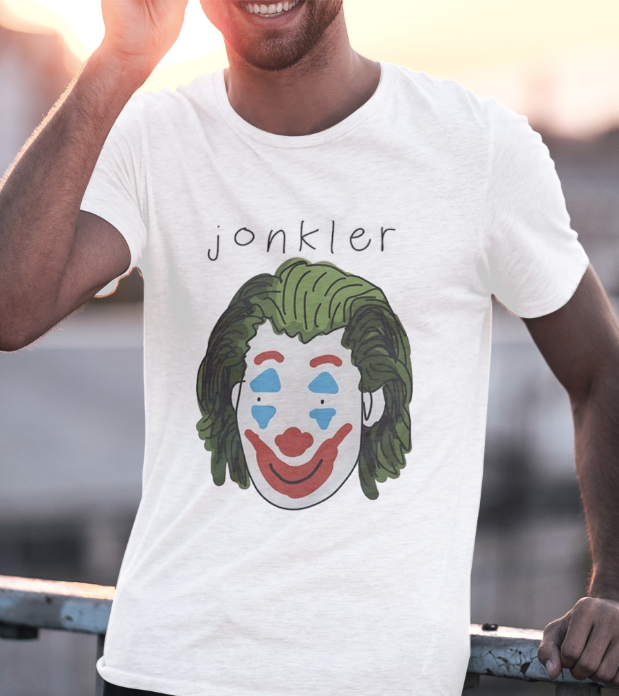 Jonkler Joker Face Green Hair Clown Makeup T-Shirt