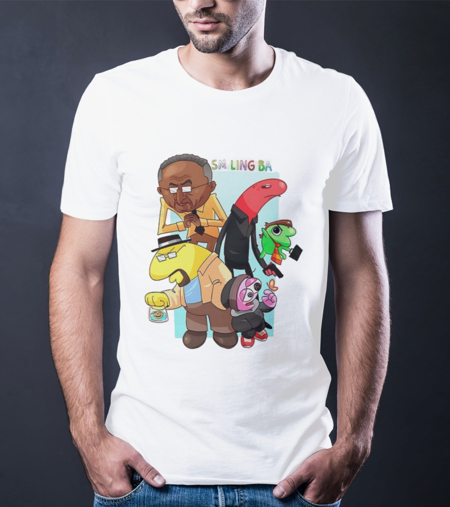 Smiling Bad Characters Friends Cartoon Style T-Shirt