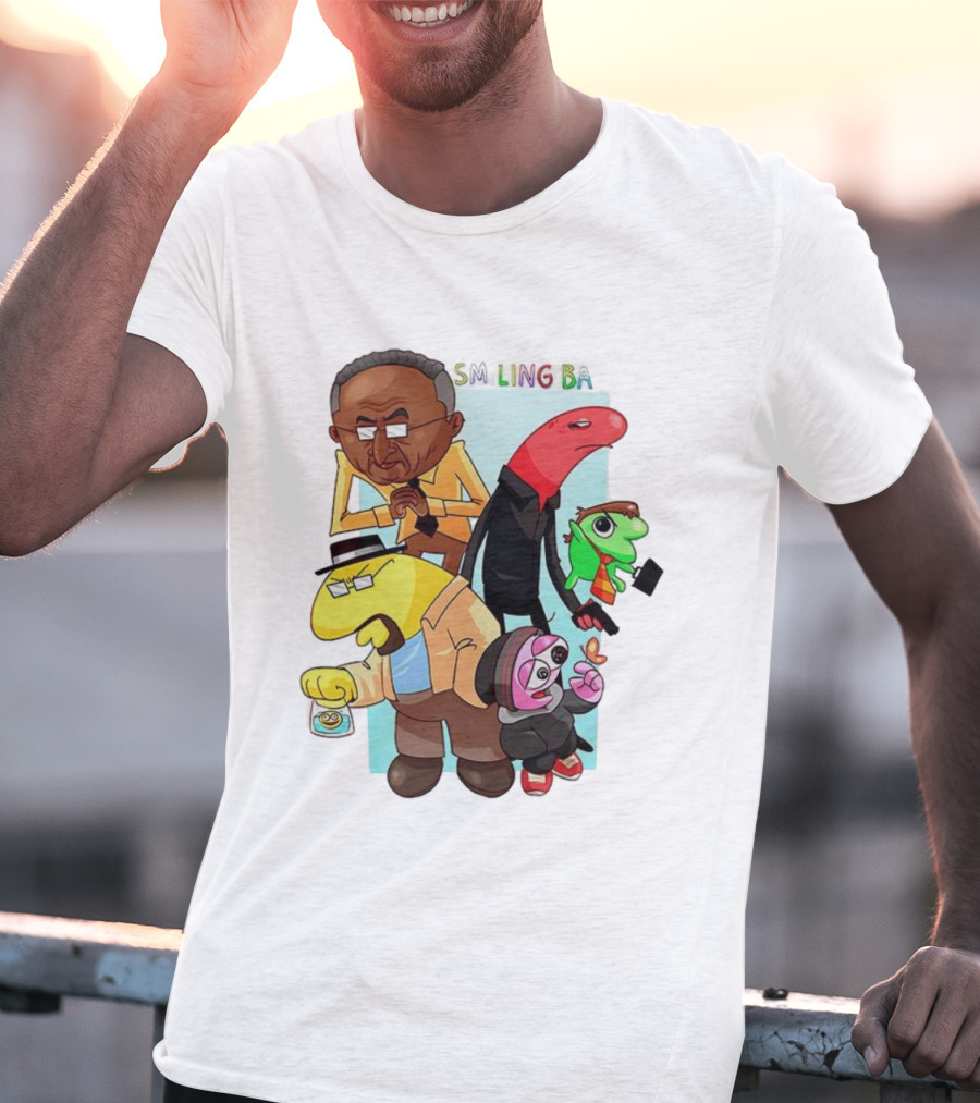 Smiling Bad Characters Friends Cartoon Style T-Shirt