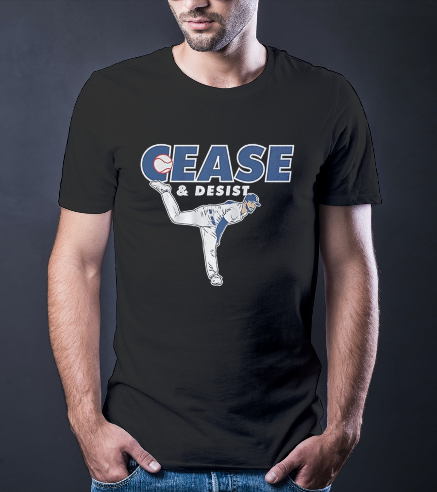 Cease And Desist Pitching Baseball Player T-Shirt