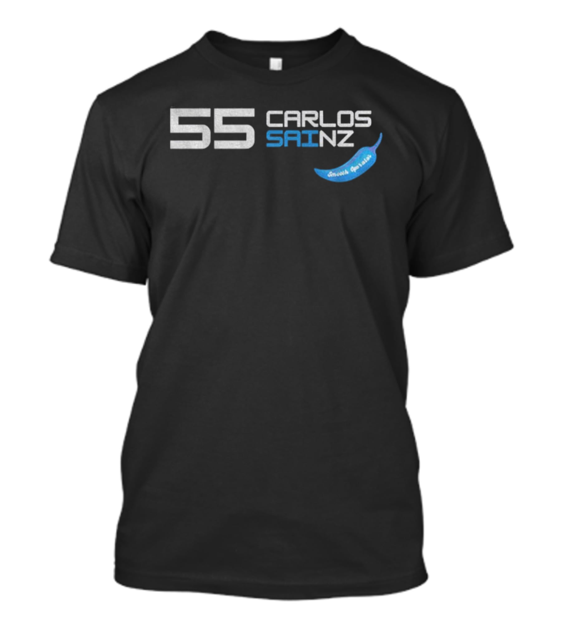 Carlos Sainz 55 Smooth Operator Blue Chilli 2025 T-Shirt