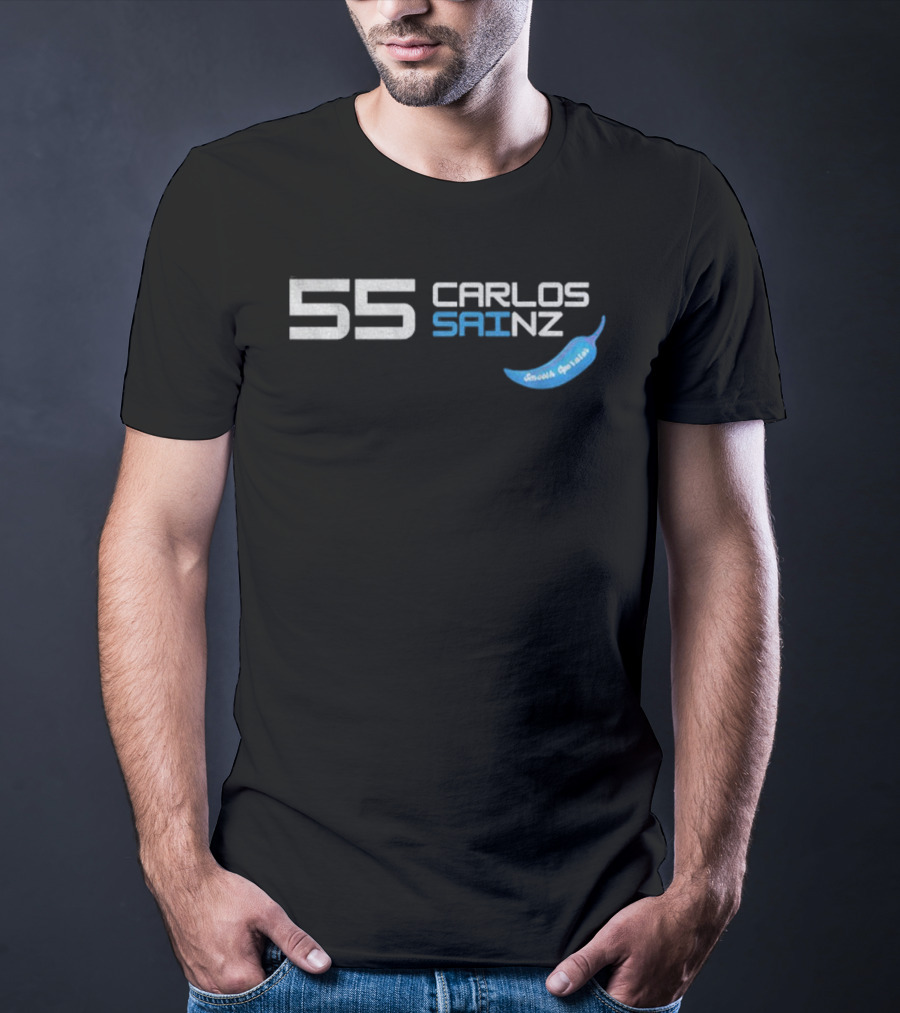 Carlos Sainz 55 Smooth Operator Blue Chilli 2025 T-Shirt