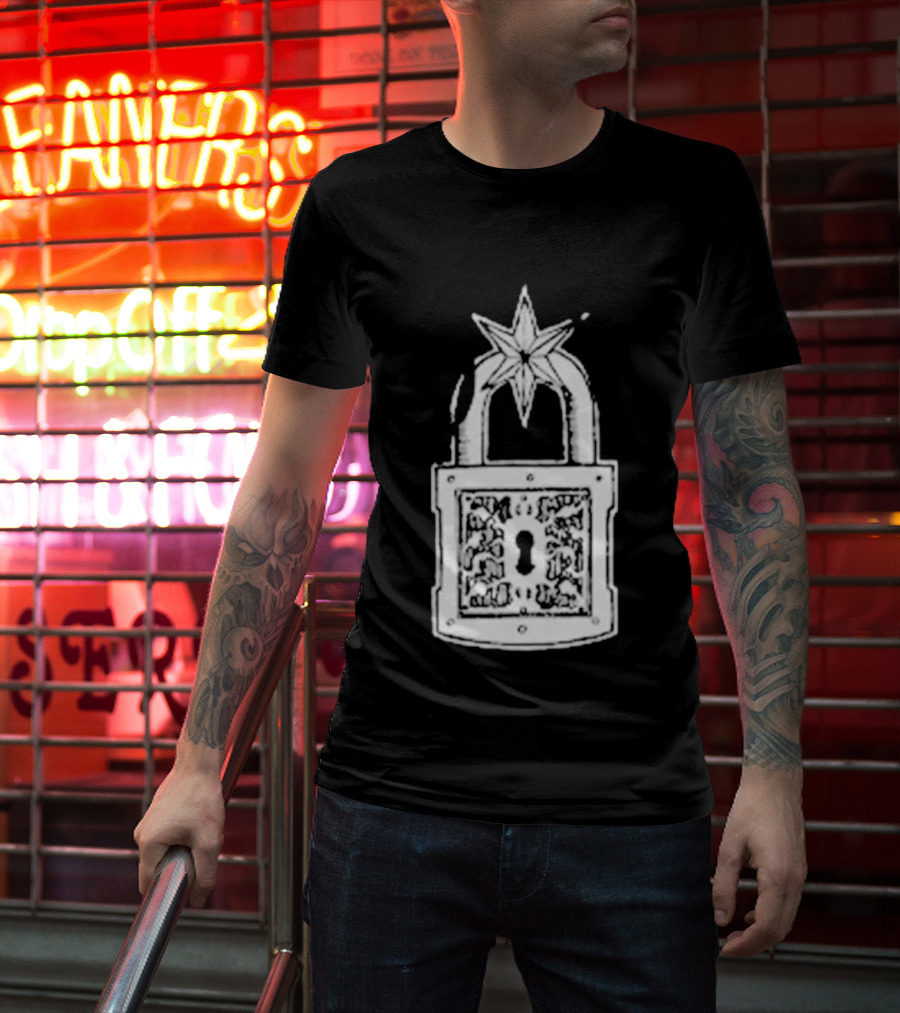 Deafheaven Lock Padlock Star Icon Design T-Shirt
