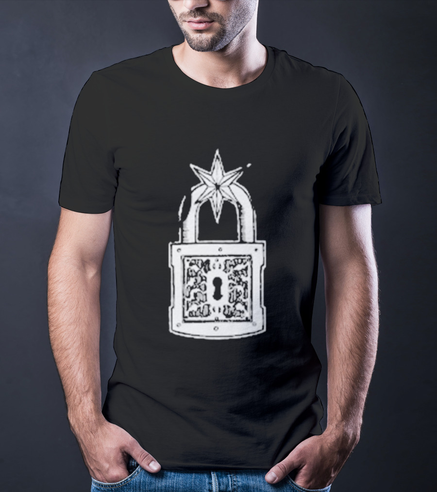 Deafheaven Lock Padlock Star Icon Design T-Shirt