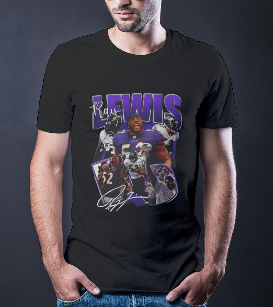 Ray Lewis Baltimore Ravens NFL Football Vintage 52 T-Shirt