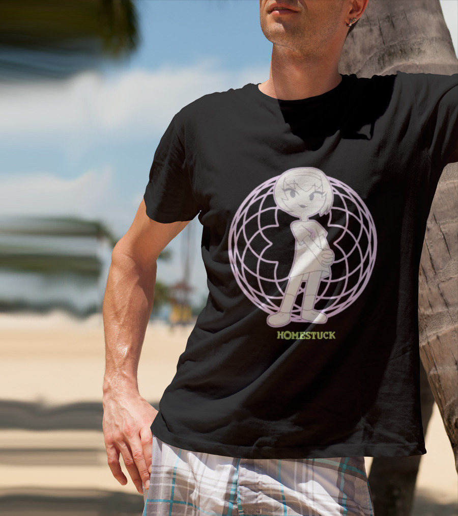 Homestuck Rose Character In Purple Globe Background T-Shirt