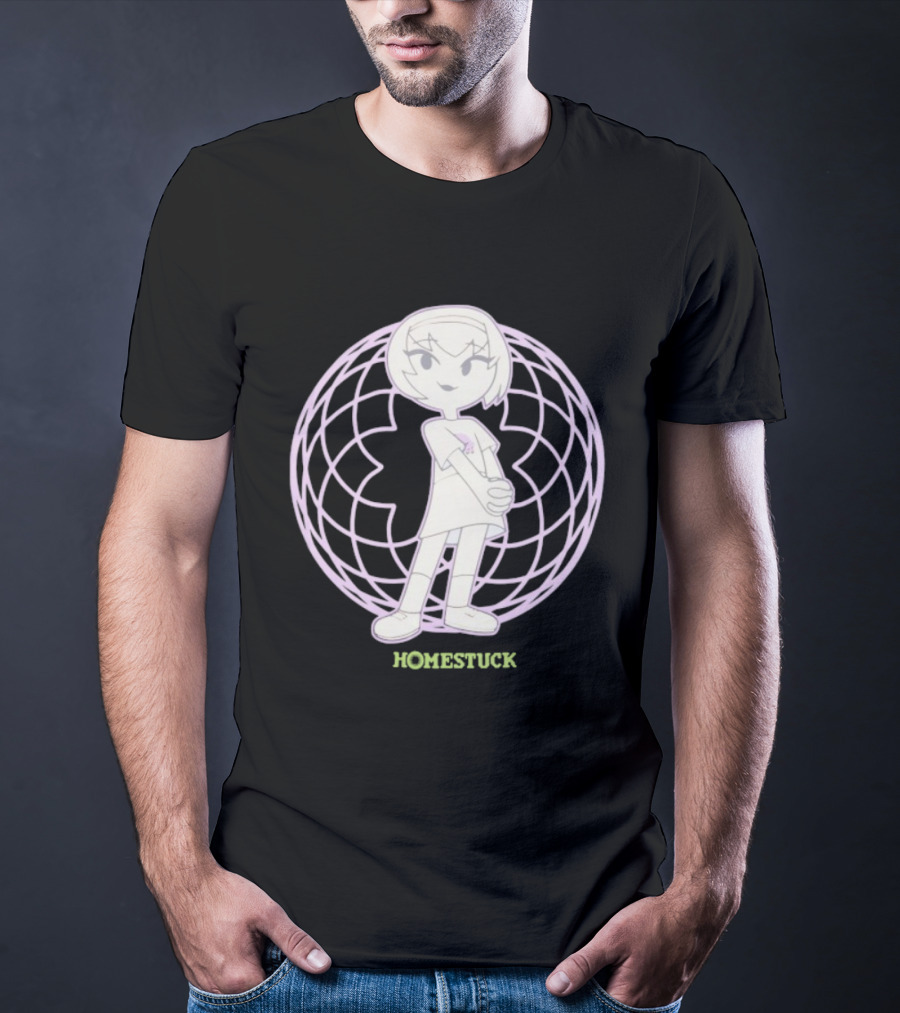 Homestuck Rose Character In Purple Globe Background T-Shirt
