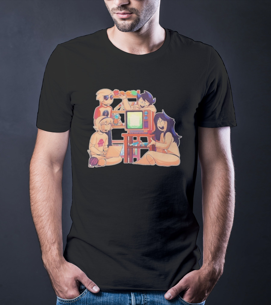 VHS Dubs AV Club Project Retro TV Anime Characters T-Shirt