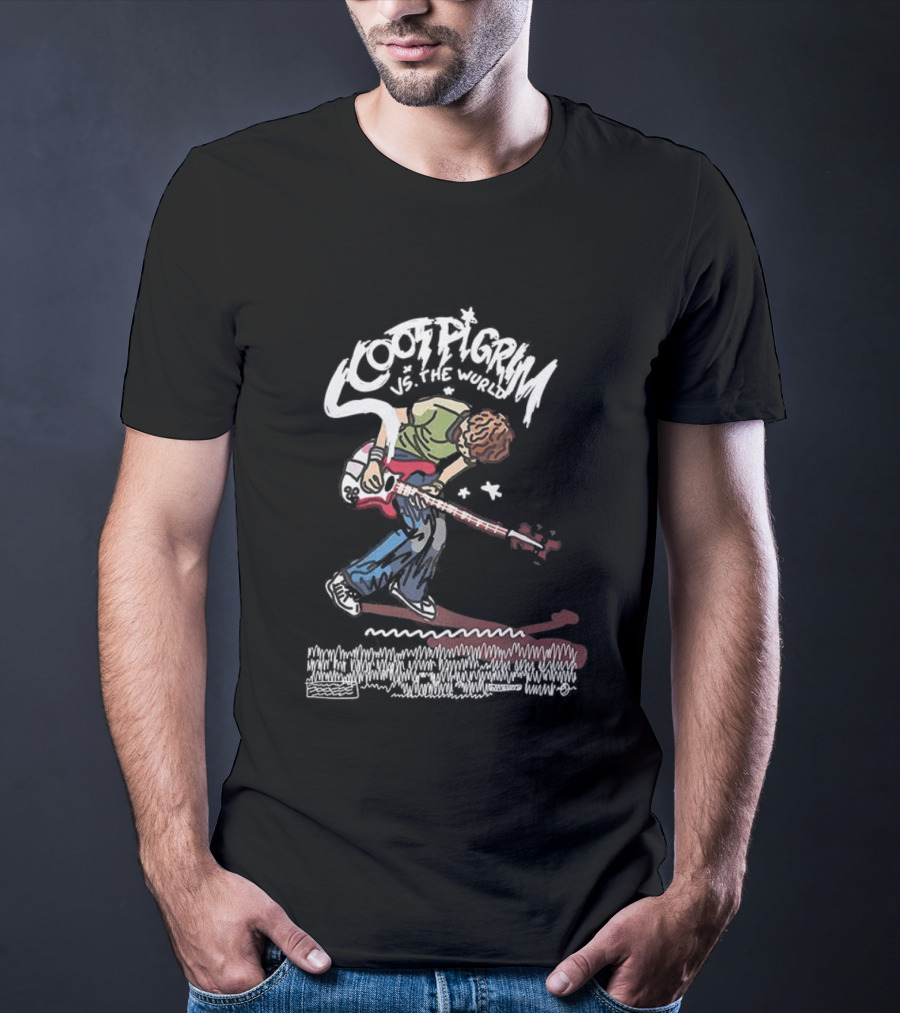 Scott Pilgrim Vs The World Cartoon Rocking Guitar Scene T-Shirt