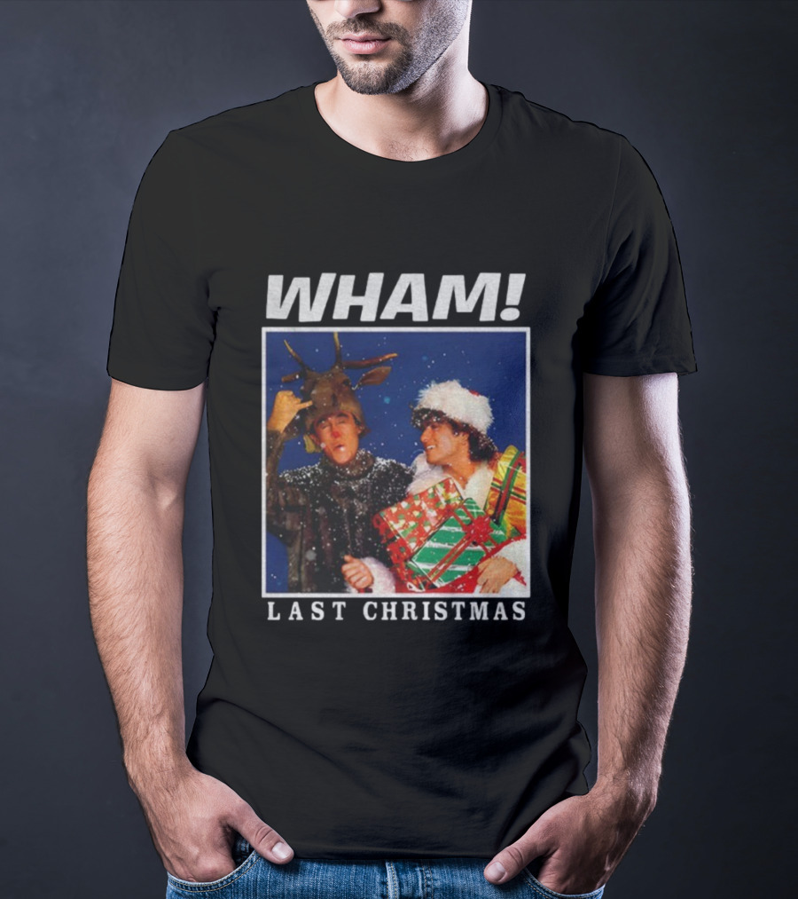 WHAM George Michael Last Christmas Vintage Holiday Scene T-Shirt