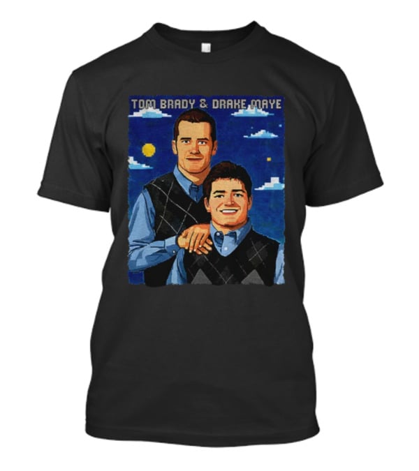 Tom Brady And Drake Maye Stepbrothers Vintage New England Patriots NFL 2025 T-Shirt