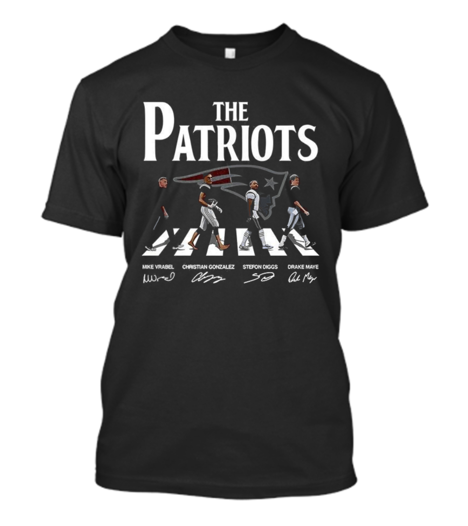 The Patriots New England Abbey Road Signatures Edition T-Shirt