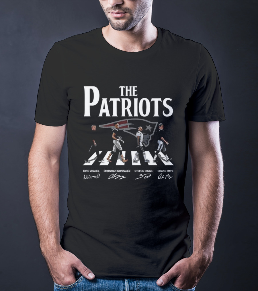 The Patriots New England Abbey Road Signatures Edition T-Shirt
