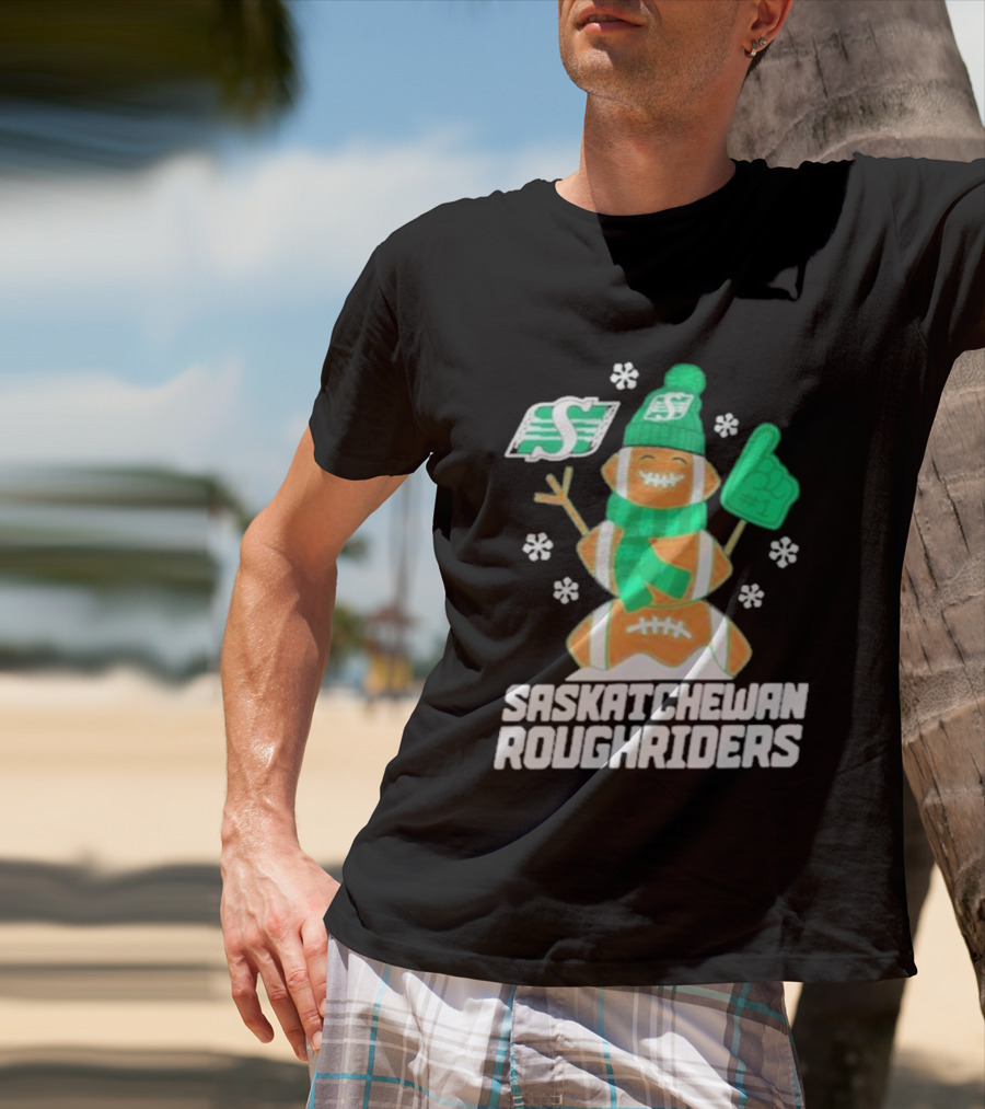 Saskatchewan Roughriders Rider Snowman Christmas Sweater Football Holiday Fan Gear T-Shirt