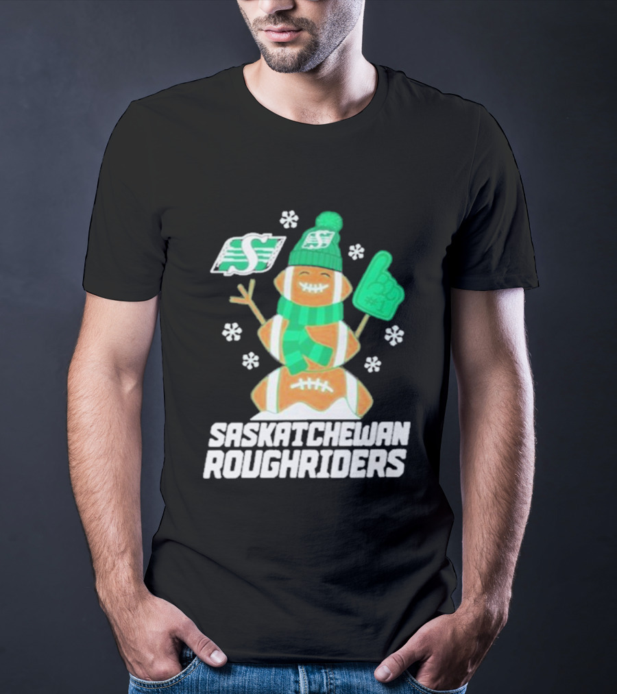 Saskatchewan Roughriders Rider Snowman Christmas Sweater Football Holiday Fan Gear T-Shirt