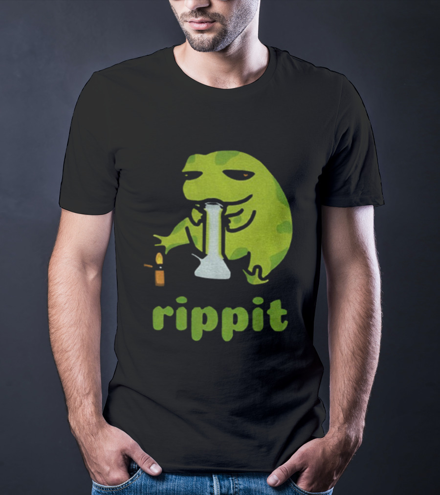 Frog Bong Rippit Stoner Ripping Hits T-Shirt