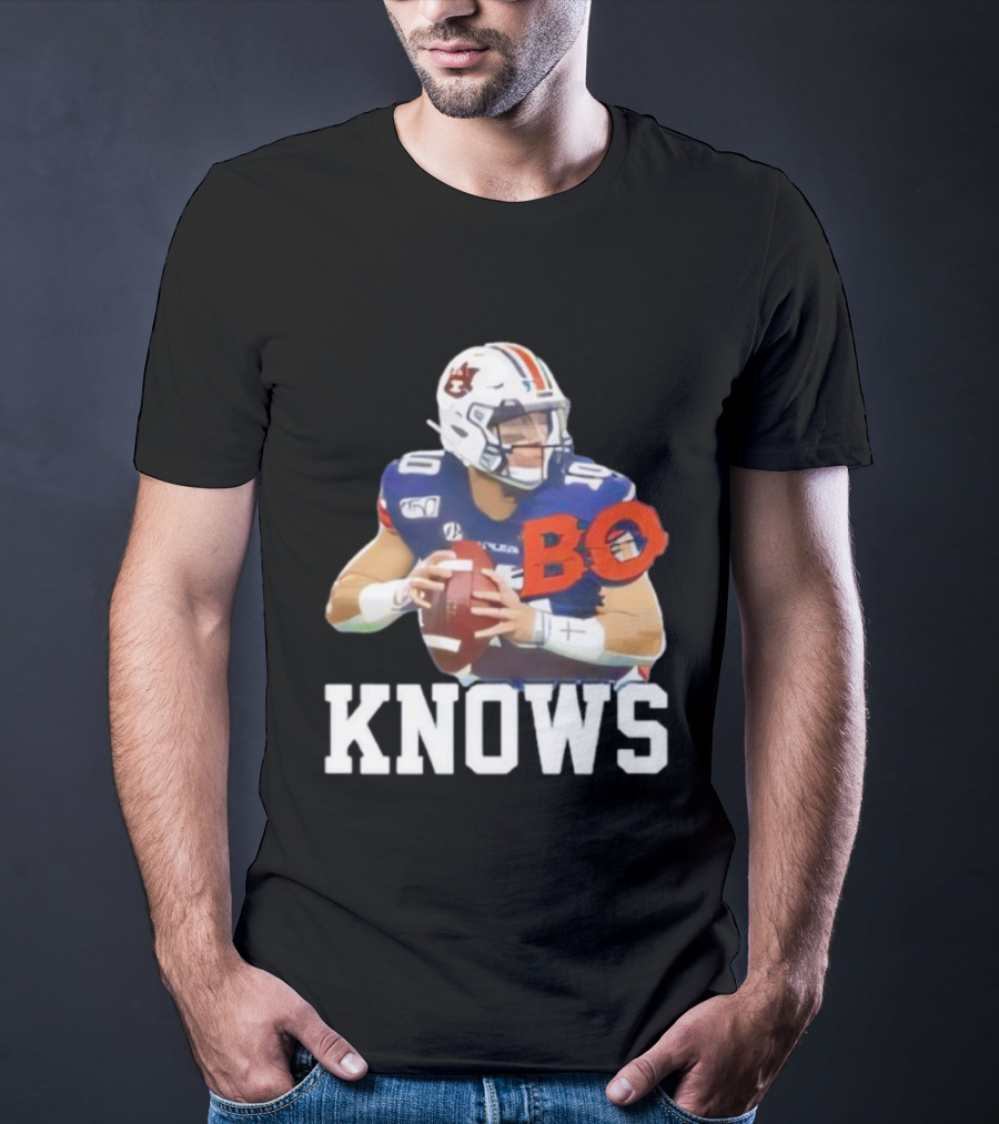Bo Knows Bo Nix College Football Fan Auburn Tigers Parody T-Shirt