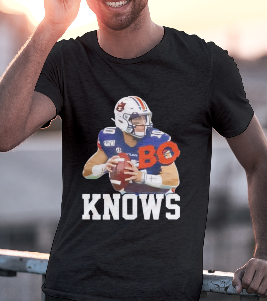 Bo Knows Bo Nix College Football Fan Auburn Tigers Parody T-Shirt