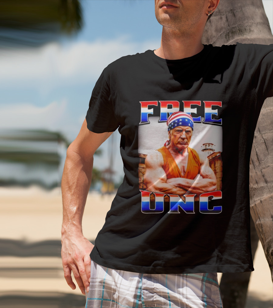 FREE UNC Donald Trump Patriotic Bandana Prison Parody T-Shirt