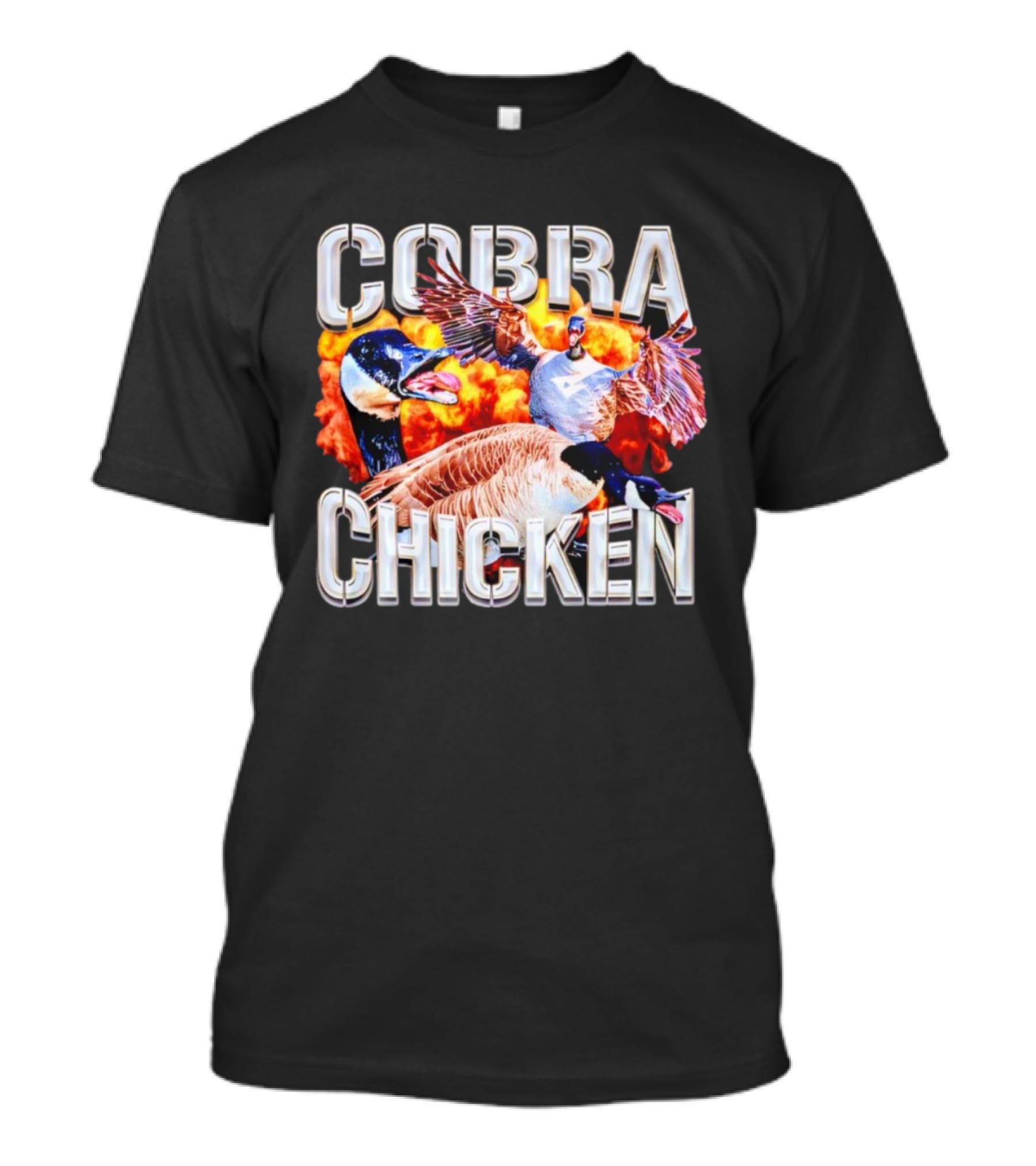 Cobra Chicken Goose Fire Explosion Apparel T-Shirt