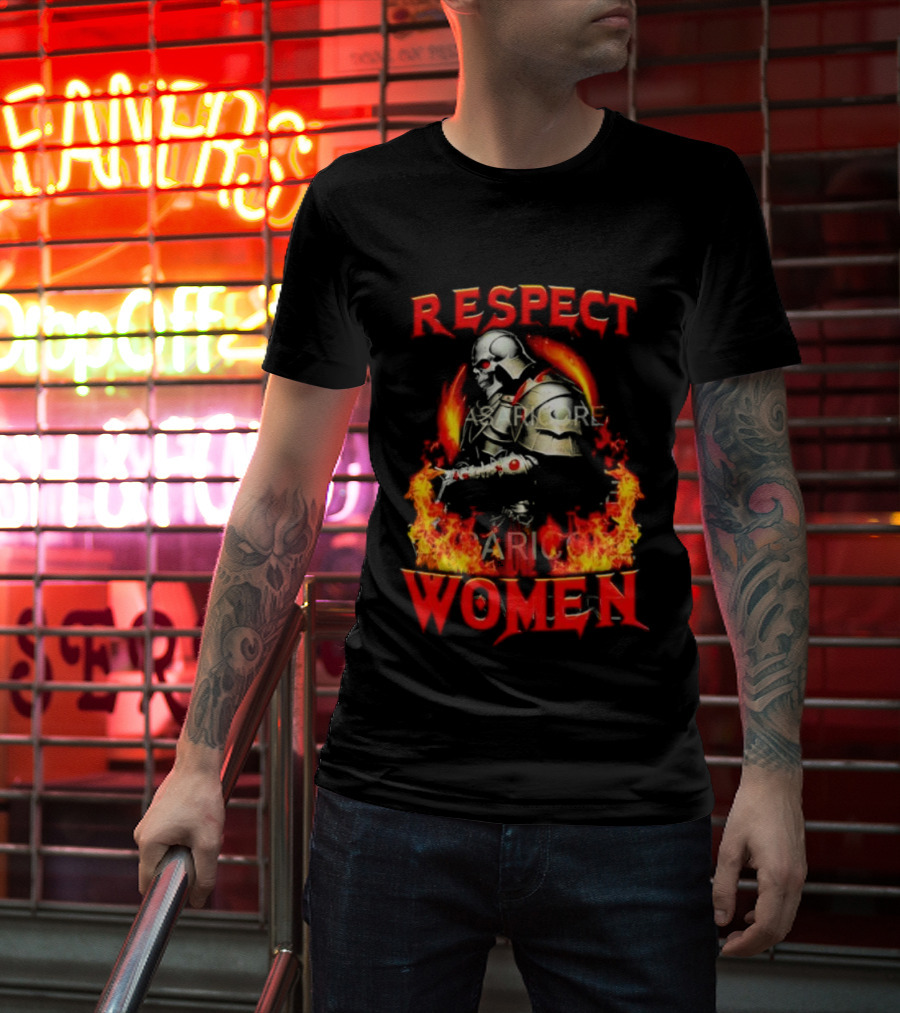 Respect Women Flaming Knight Valor T-Shirt