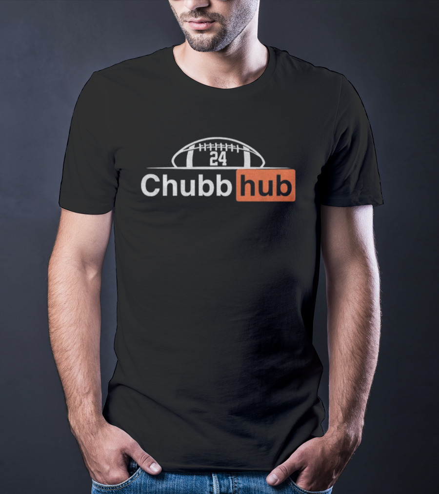 Nick Chubb 24 Cleveland Browns NFL Football Chubb Hub 2025 T-Shirt