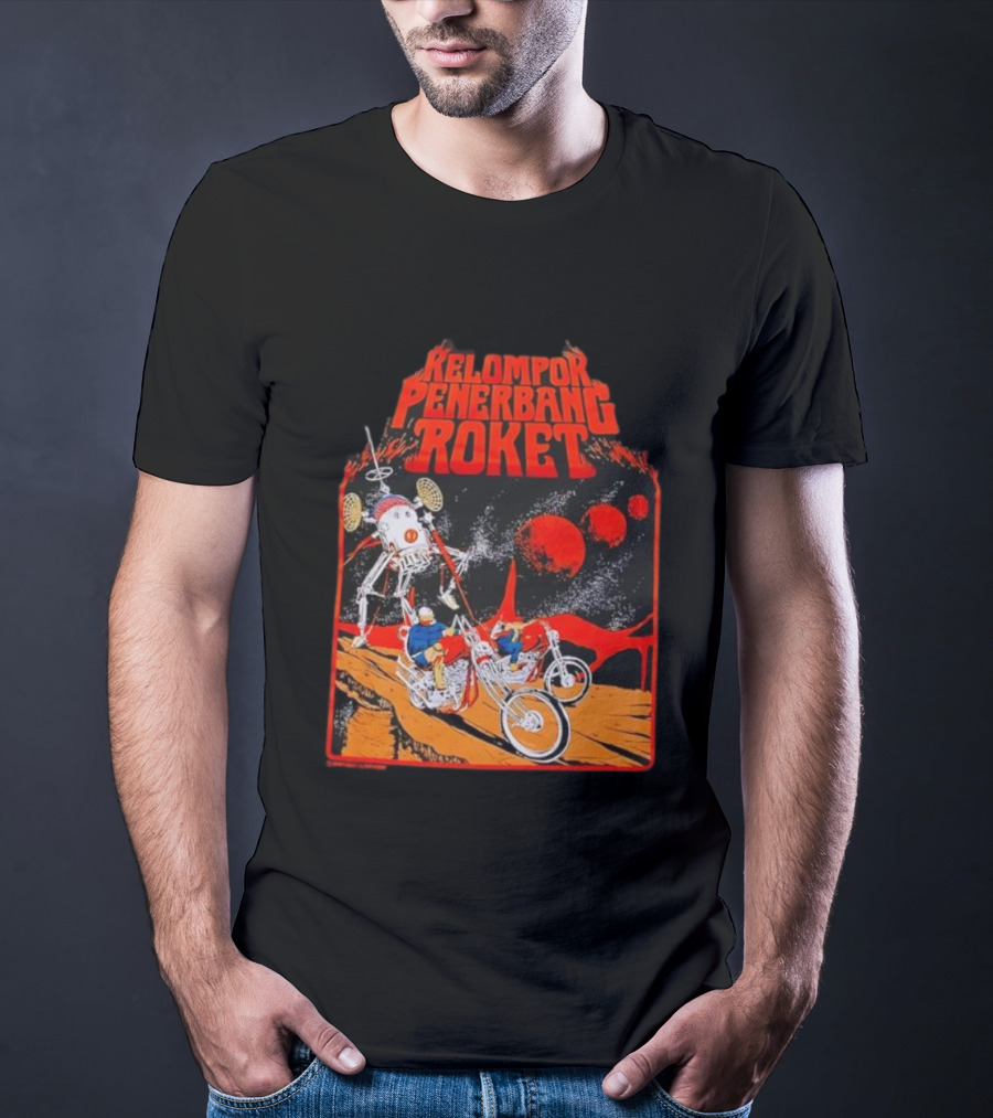 Kelompok Penerbang Roket Ride To Space Adventure On Motorbikes T-Shirt