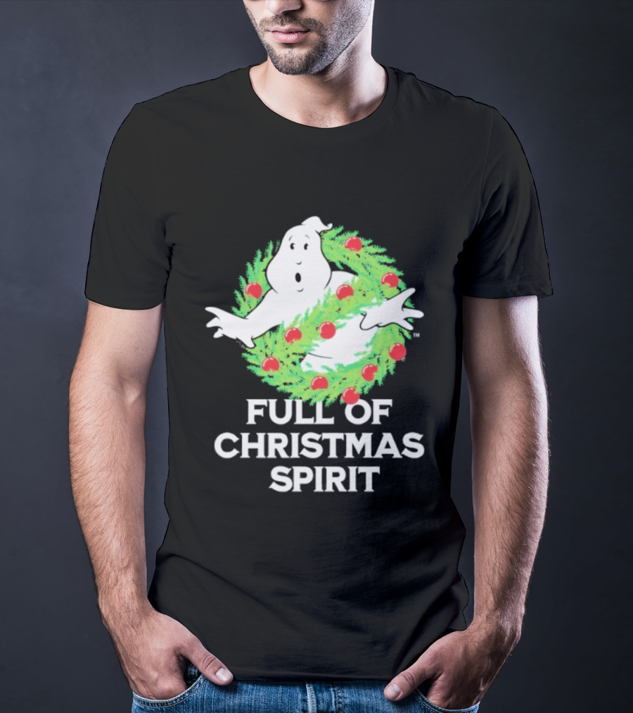 Ghostbusters Full Of Christmas Spirit Wreath T-Shirt