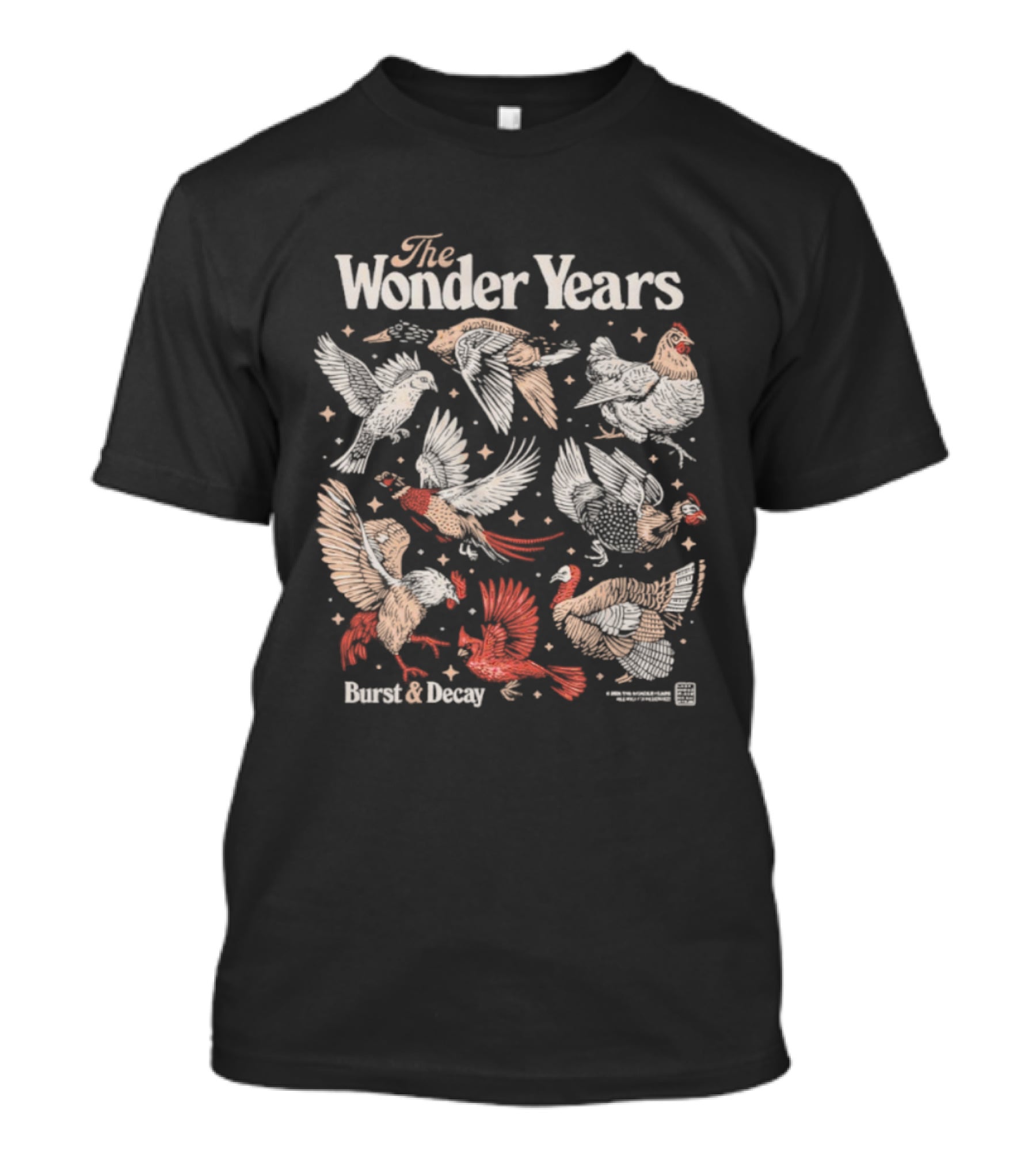 The Wonder Years Sweet Decay Bird Collage T-Shirt