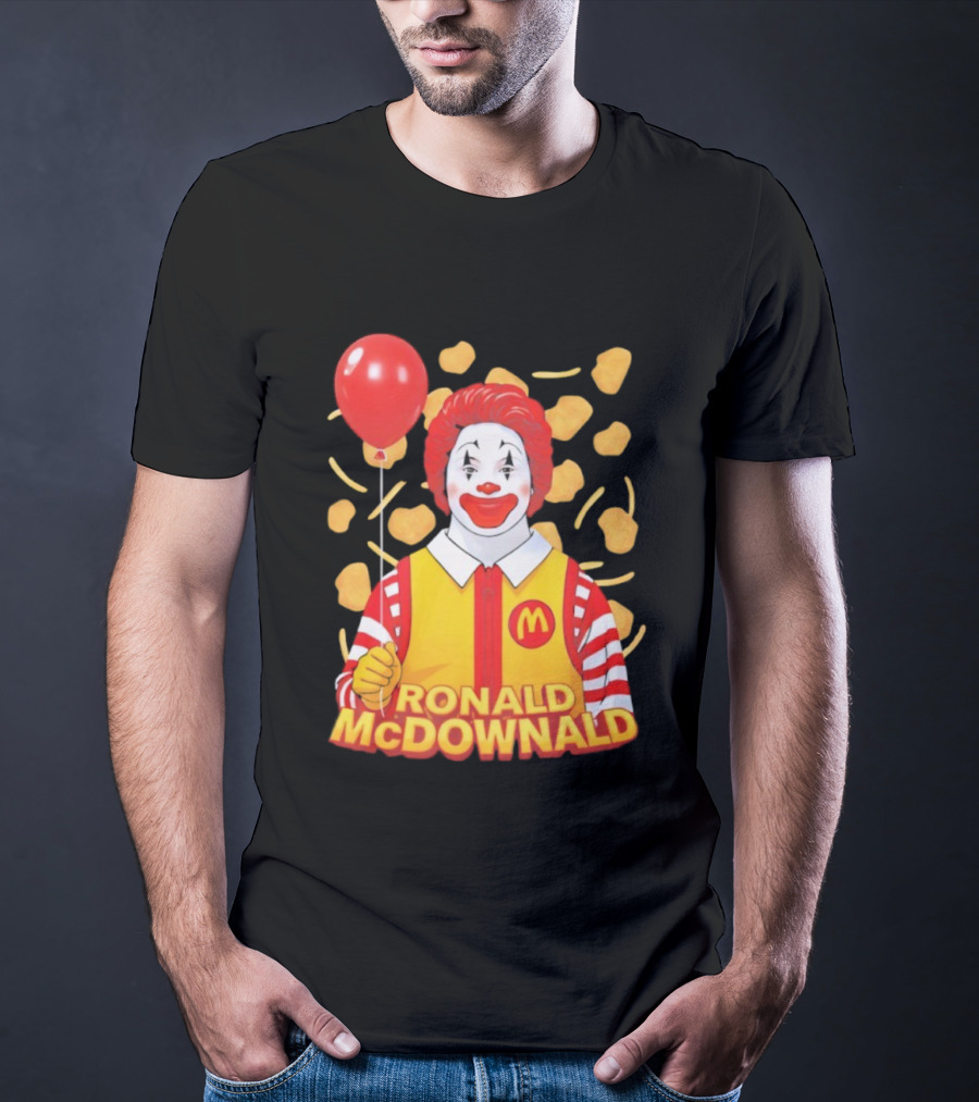 Ronald McDownald McDonald's Red Balloon And Nuggets Theme T-Shirt
