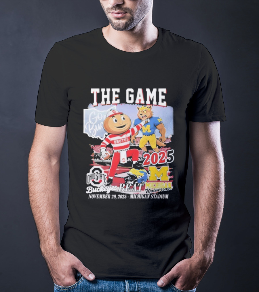 Ohio State Buckeyes The Game Brutus Vs Michigan Wolverines 2025 November 29 Ohio Stadium T-Shirt