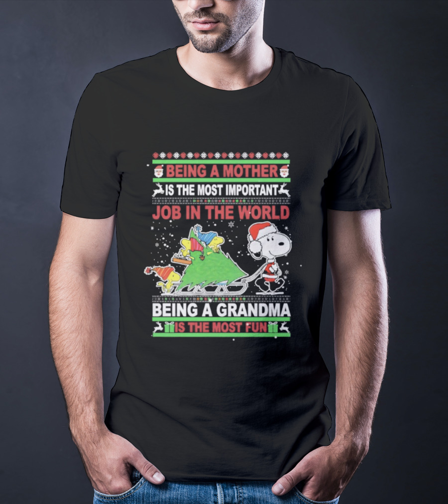 Being A Mother Is The Most Important Job In The World Being A Grandma Is The Most Fun T-Shirt
