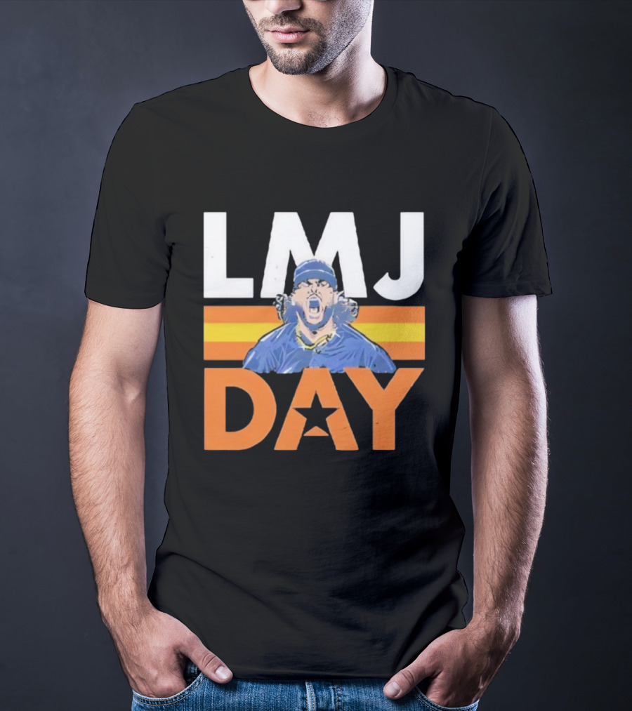LMJ Day Lance McCullers Jr Bold Illustration With Star And Stripes T-Shirt