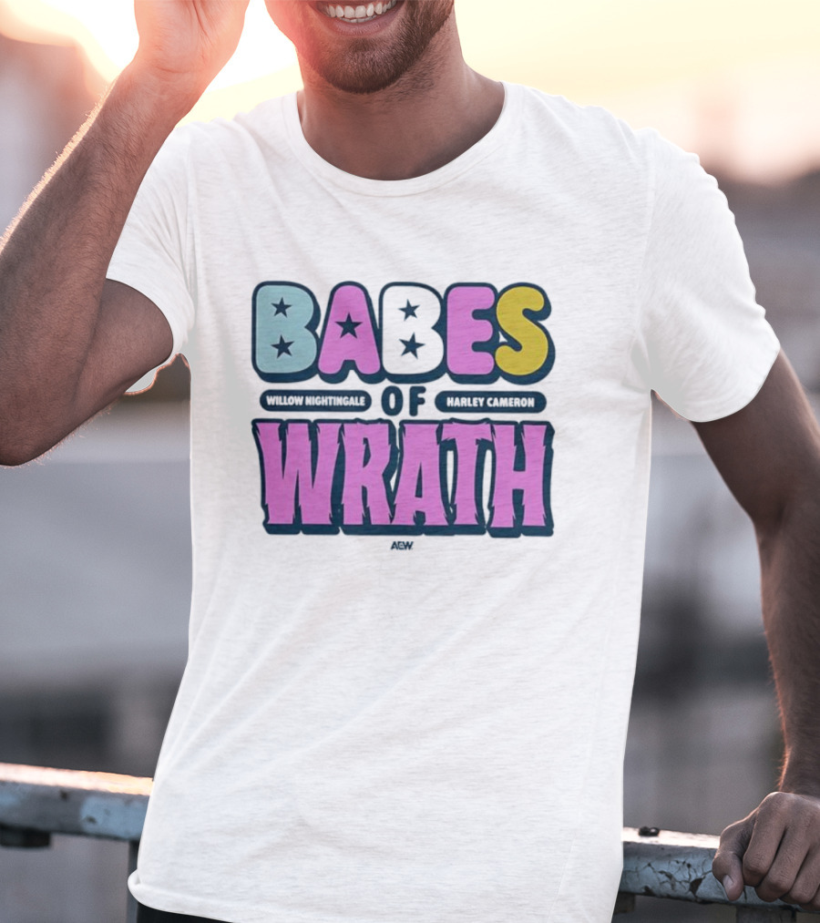 Babes Of Wrath Willow Nightingale Harley Cameron Stars T-Shirt