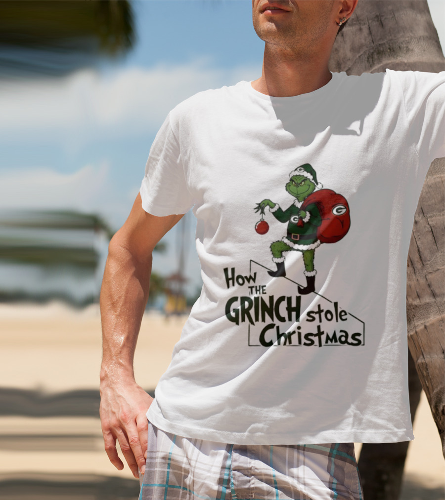 Green Bay Packers How The Grinch Stole Christmas Holiday Sweater T-Shirt
