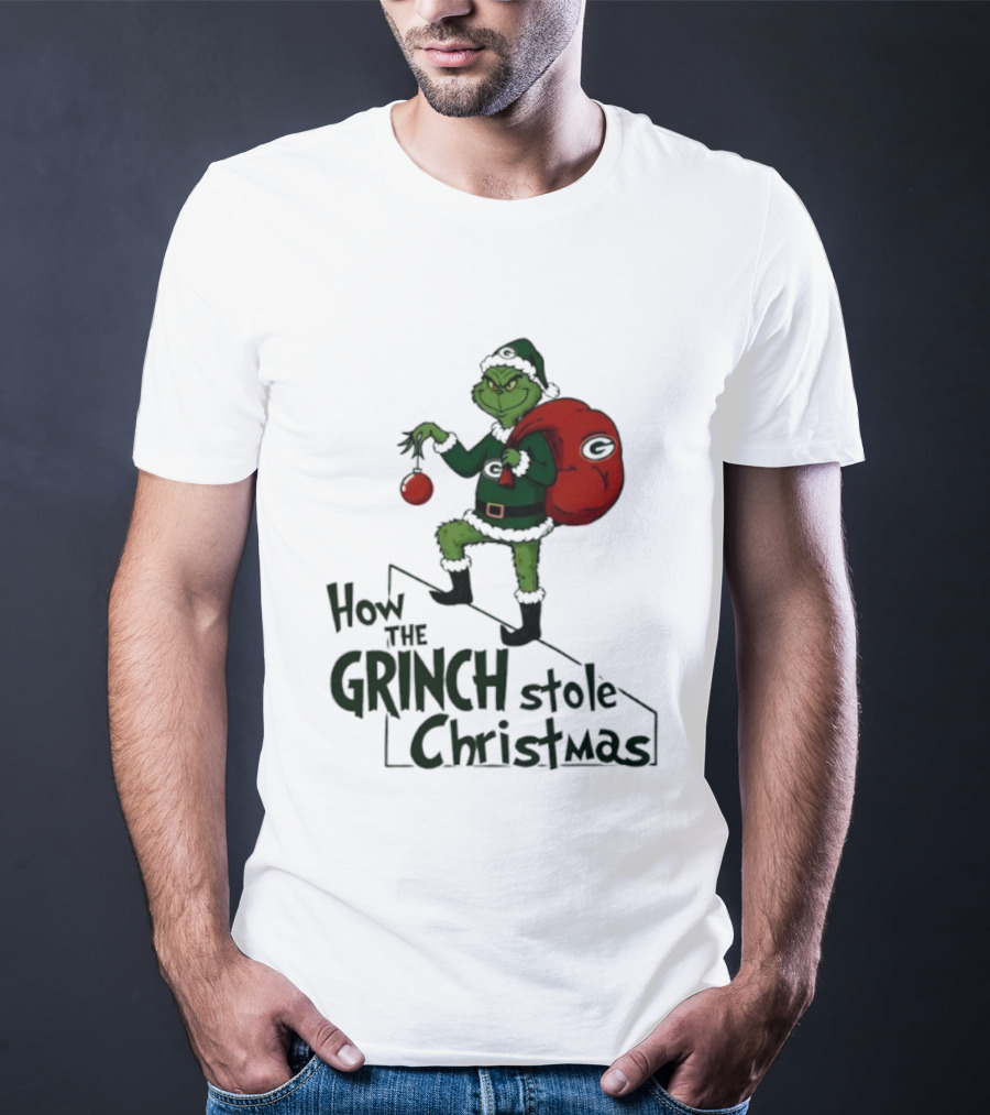 Green Bay Packers How The Grinch Stole Christmas Holiday Sweater T-Shirt