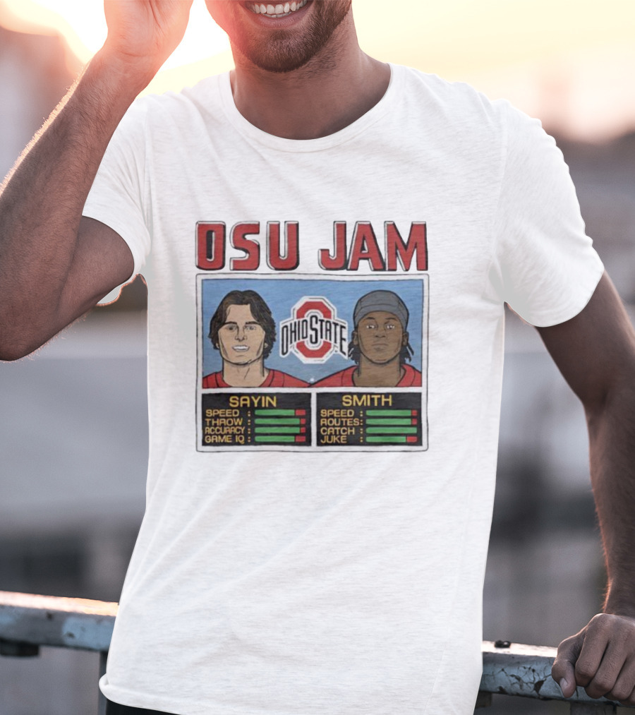 OSU Jam Ohio State Sayin Smith Speed Accuracy Routes T-Shirt